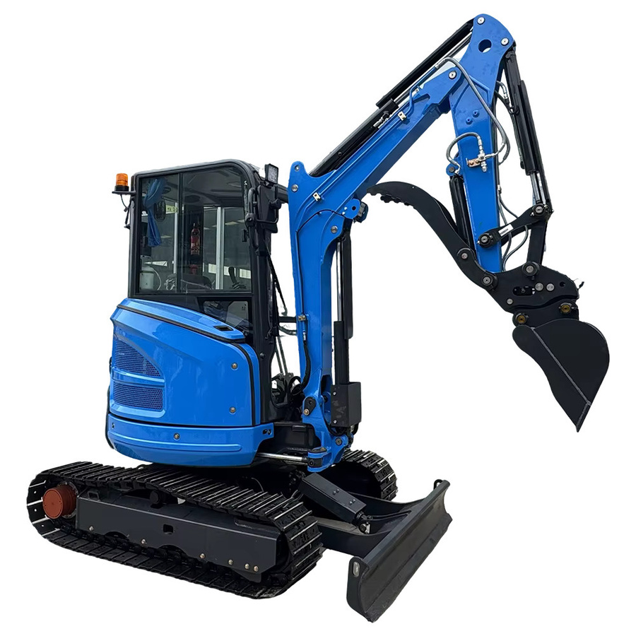 Nicosail Mini-Bagger 2,5 Tonnen EPA Farm-Raupenbagger in Blau mit Kernpumpe und Getriebe - Bild 2