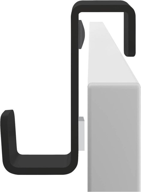 Metaltex Haushaltshelfer aus Stahl in Schwarz zum Aufhängen mit selbstklebender Befestigung - Bild 1