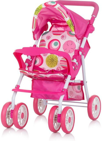Chipolino Puppenwagen Dolly Korb faltbar rosa pink