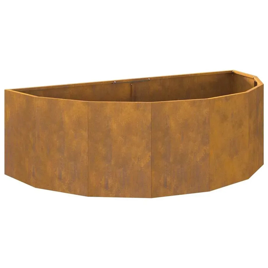 vidaXL Pflanzkübel aus Stahl in Rostoptik, Farbe: Braun, B/T/H: 120 x 60 x 35 cm - Bild 2