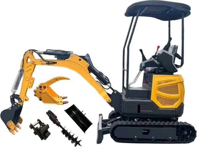 DCNB Mini-Raupenbagger in Gelb mit 2 Tonnen Leistung und CE-Zertifizierung - Bild 1