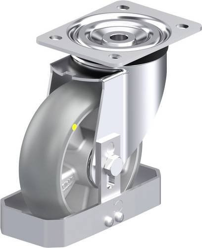 Blickle L-ALTH 160K-AS-CO-FS Stahlblech-Lenkrolle in Silber/Grau mit 160 mm Rad-Durchmesser und 400 kg Tragfähigkeit - Bild 1