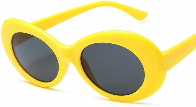 Yiran bag Sonnenbrille, oval, Damen, Vollrand, Kunststoff, weiß, schwarz, gelb - Bild 1