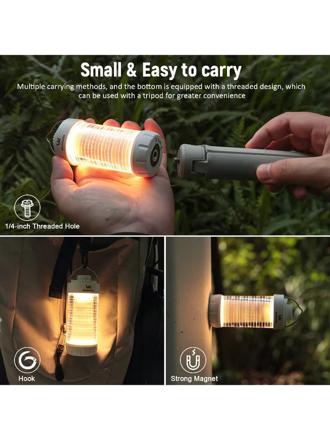 Wurkkos CL01 EDC-Arbeitsleuchte mit 550 lm, magnetische Mini-Campinglampe in Weiß mit Powerbank-Funktion und 360 Grad Rundumbeleuchtung - Bild 6