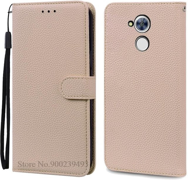 Leder-Brieftaschen-Hülle für Huawei Y7 2017 und Huawei Y7 Prime 2017 in Beige - Bild 1