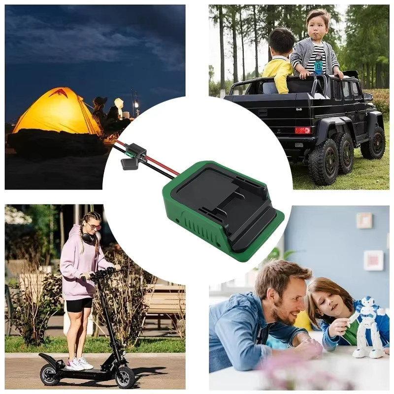 HiKOKI Power Rad Adapter für 18V-36V Akkus mit Sicherungsschalter in Grün - Bild 4