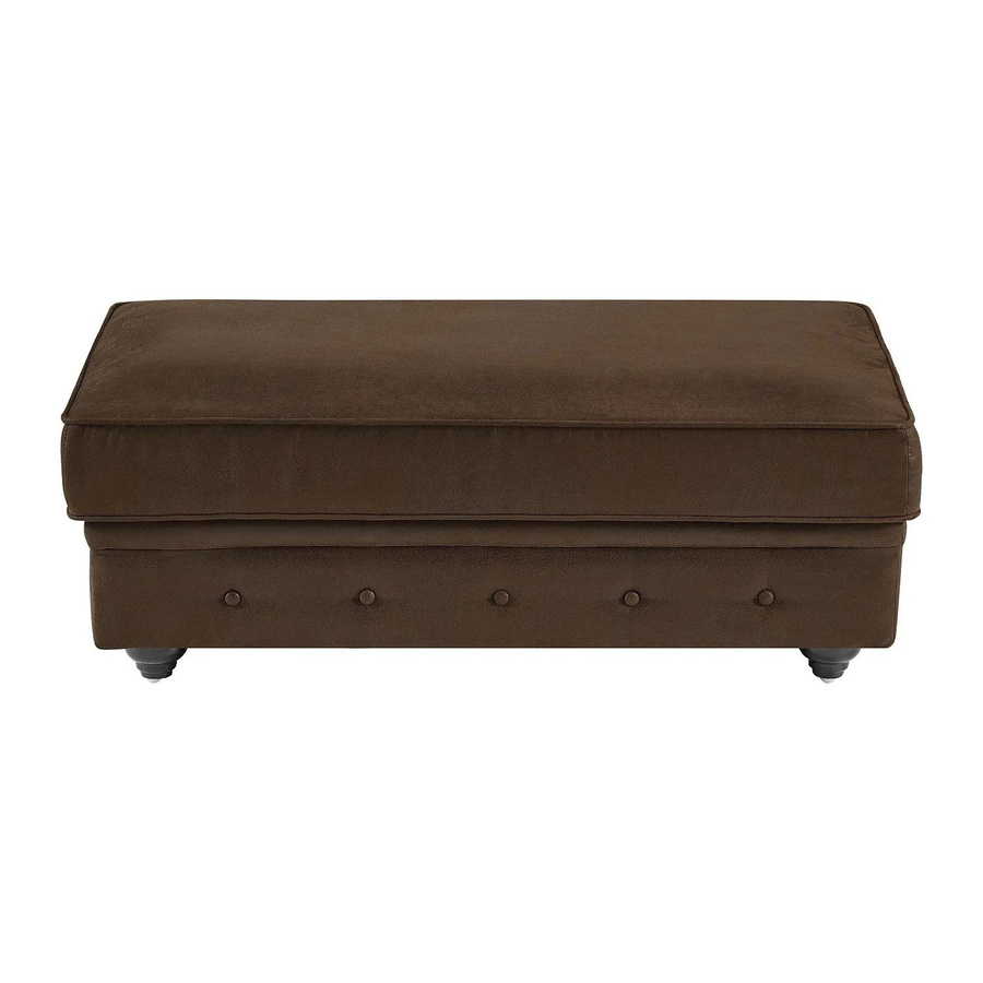 Vente-unique Sitzhocker Chesterfield in Braun aus Mikrofaser mit einer Breite von 120 cm - Bild 2