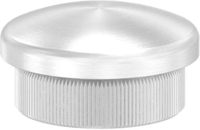 FeNau Einsteckkappe aus V2A Edelstahl in Silber für Rohr Ø 25,0 x 2,0 mm, leicht gewölbt - Bild 1