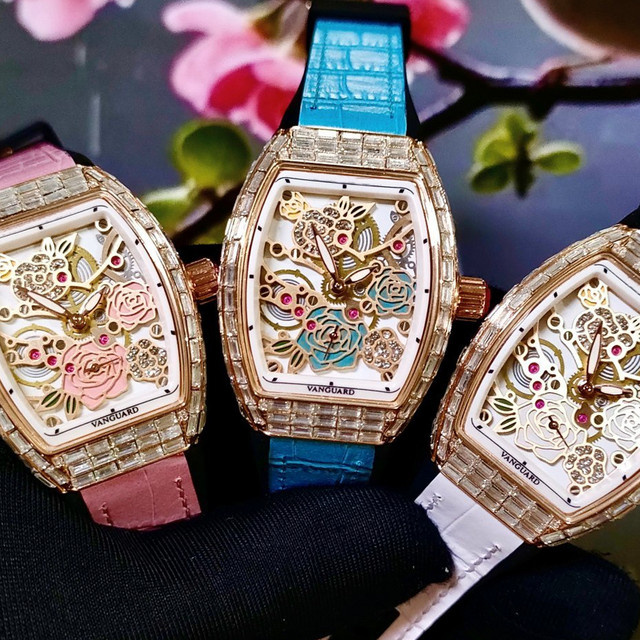 Geneva Armbanduhr, Diamantbesetzt, Eckig, Gold, Weiß, Damen - Bild 1