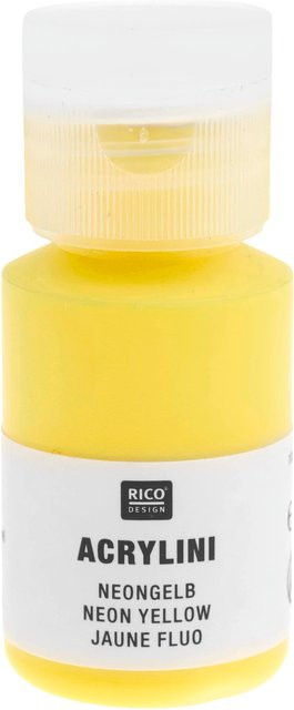 Rico Design Acrylini Acrylfarbe Neongelb - Bild 1