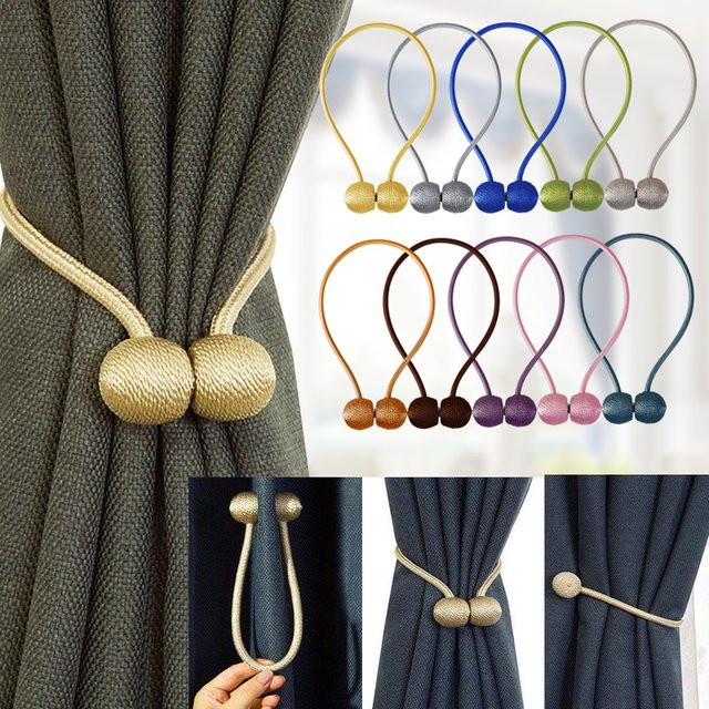 BELAVENIR Magnetischer Vorhang-Raffhalter in Gold für dekorative Vorhang-Clip-Halterungen - Bild 1