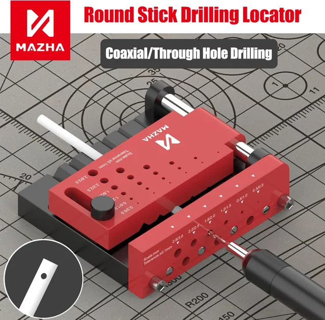 MAZHA T0012 Round Stick Punching Positioner Station Bohrhilfe und Locator Tool für Modellbau und DIY-Projekte - Bild 1