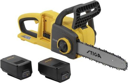 Stiga Akku-Kettensäge CS 300e Set in Gelb mit 20 V, 30 cm Schwertlänge, inklusive 2 Akkus und Ladegerät - Bild 2