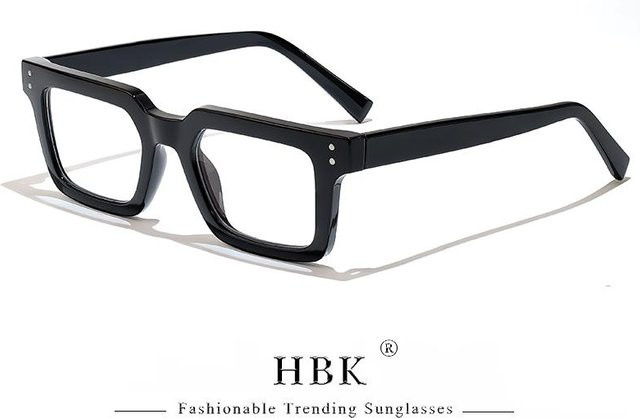 HBK Korrektionsbrille, quadratisch, TR90, Vollrand, Unisex, black - Bild 1