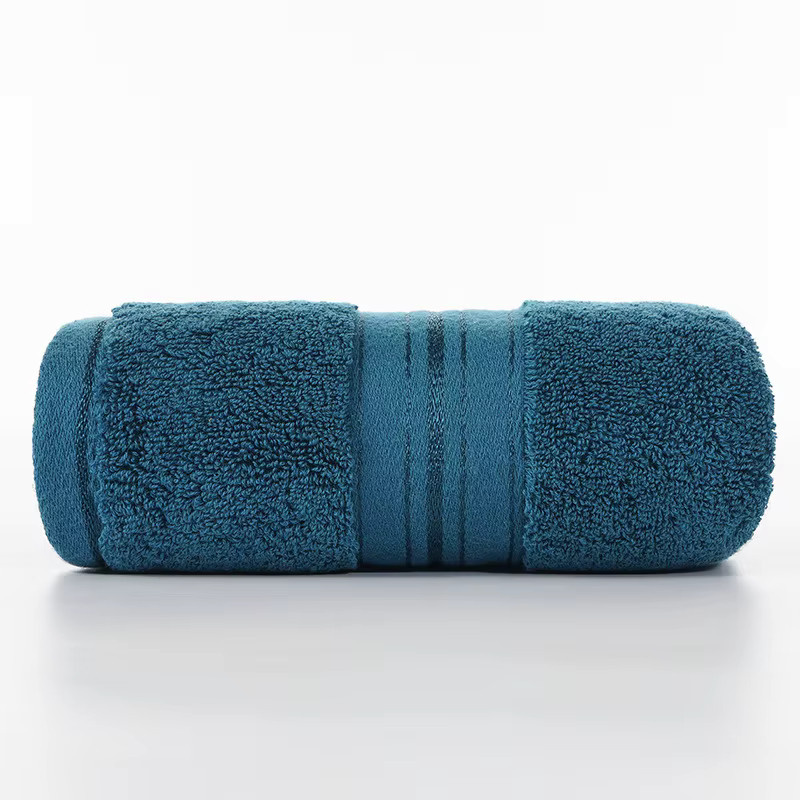 EGW Handtuch aus 100% Baumwolle, weich und saugfähig, Blau und Grau, B: 34 cm, L: 75 cm - Bild 3