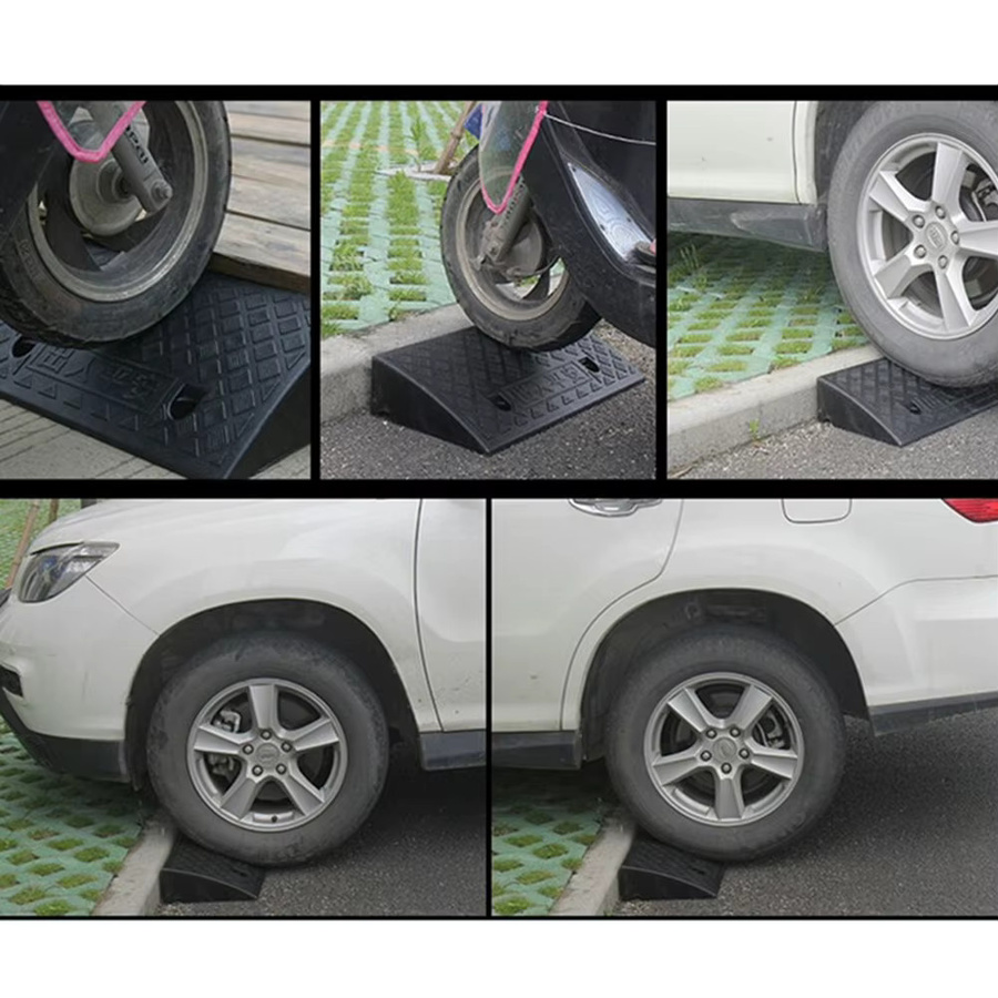 DAZZLEEX Kunststoff-Kombi-Rampe in Schwarz, rutschfeste Schwellenrampe für Autos, Höhe: 3 cm - Bild 2