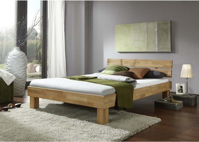 AMD Möbel Futonbett Judith Doppelbett aus Massivholz Kernbuche Braun B/T/H: 180 x 200 cm - Bild 1