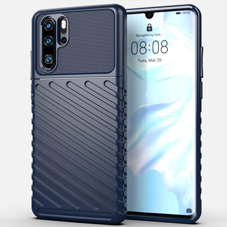 Stoßfeste Silikon-Handyhülle für Huawei P30 und Huawei P30 Pro in Schwarz oder Blau - Bild 2