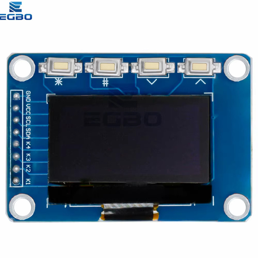 EGBO OLED-Anzeigemodul mit I2C-Schnittstelle in Weiß und Blau, 128 x 64 Auflösung, SSD1315/SH1106-Treiber und 4 x 4 Tastatur, 0,96 Zoll oder 1,3 Zoll - Bild 2