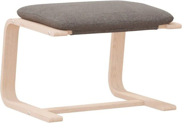 vidaXL Fußhocker Taupe mit Stoffbezug, B/T/H: 51 x 41 x 40 cm - Bild 1