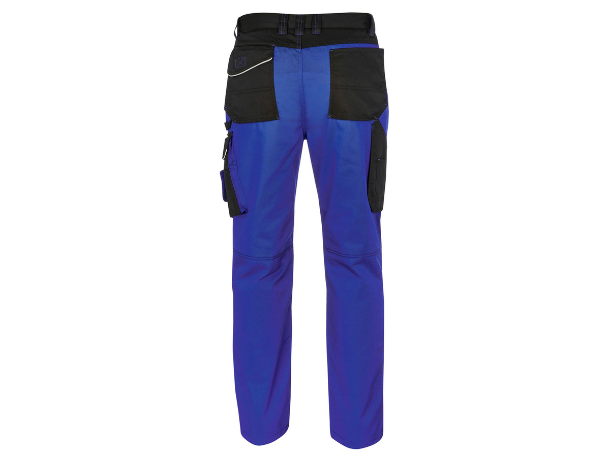 PARKSIDE PERFORMANCE Herren Arbeitsbundhose aus Poly-Cotton in Blau/Schwarz mit Reflexstreifen - Bild 3