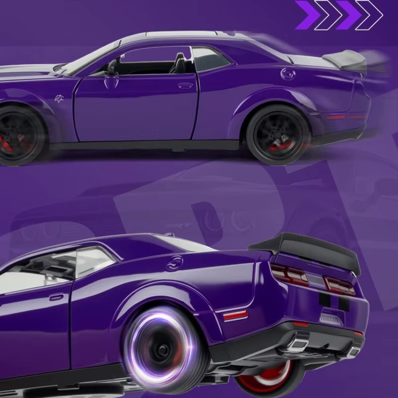 Platinum Challenger SRT Hellcat Muscle Sport Auto, 1:32, Metall, Lila - Bild 2