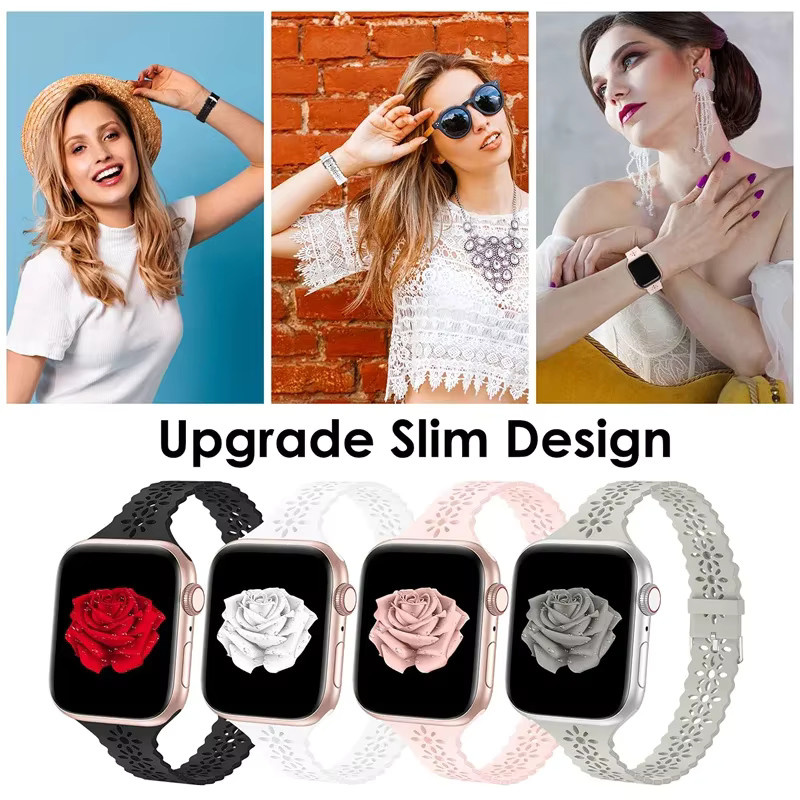 JBAILI Uhrenarmband Silikon, Schwarz, Unisex - Bild 4