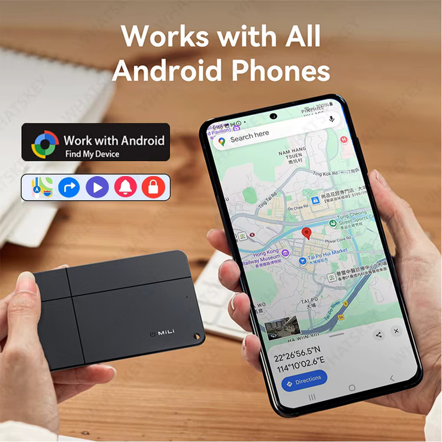 Google Android Mini GPS Tracker Schwarz für Google Find My Device zur Ortung von Haustieren und Fahrrädern - Bild 2