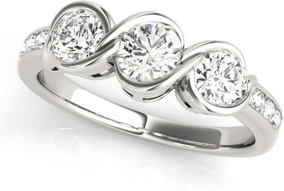Sona Verlobungsring 925 Silber, Zirkonia, Damen, Vintage - Bild 1