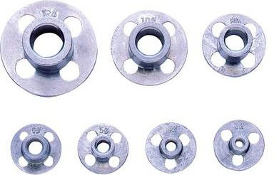 Exact 15198 Schneideisenführung-Set 7teilig in Silber passend für Gewindeschneider Ø 25 x 9 M3 - M12 DIN 225 - Bild 1