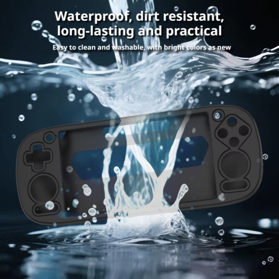 Retroid Pocket G2 Silikon-Schutzhülle in Grau mit Anti-Drop-Motiv und Anti-Rutsch-Griff - Bild 3
