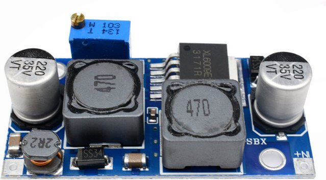 XL6009 3A DC-DC Auto Boost Buck Modul Blau Step Up Down Spannungsregler 3,8-32V bis 1,25-35V für Arduino und Power Bank - Bild 1
