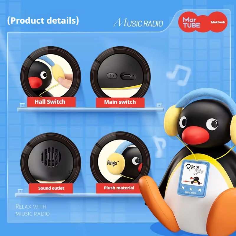 Bandai Pinguin Bluetooth Mini Lautsprecher Tragbarer Baby Lautsprecher in Multicolour - Bild 4