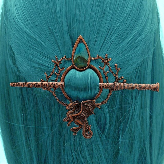 Vijinglong Haarnadel, Retro, Antike Farbe, Damen - Bild 1