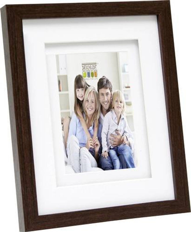 Deknudt S65KQ1 Bilderwechselrahmen aus Holz mit Passepartout, Braun, B: 20 cm, H: 30 cm - Bild 1