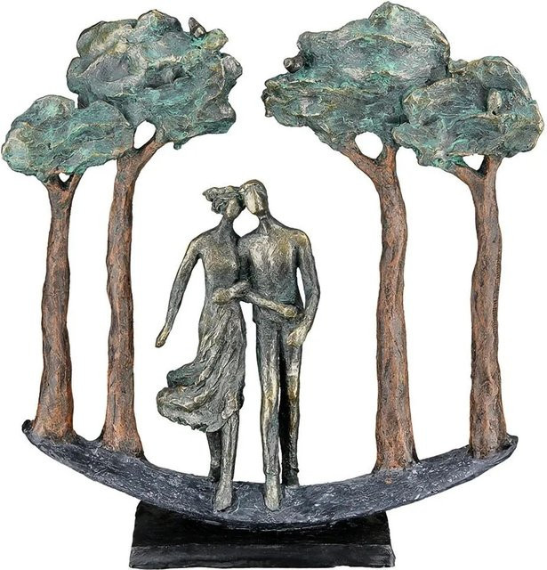 Gilde Skulptur Under Trees in Bronze, Antik, B/H: 30 x 29 cm - Bild 1