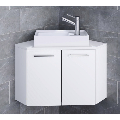 VCM Badmöbel-Set Vilosa, 2-teilig mit Waschbeckenunterschrank und Waschbecken, Weiss - Bild 2