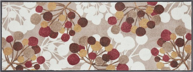Rutschhemmende Fußmatte von Heine Home mit floralem Design in Beige, Braun und Multicolour aus Polyamid und Gummi - Bild 1