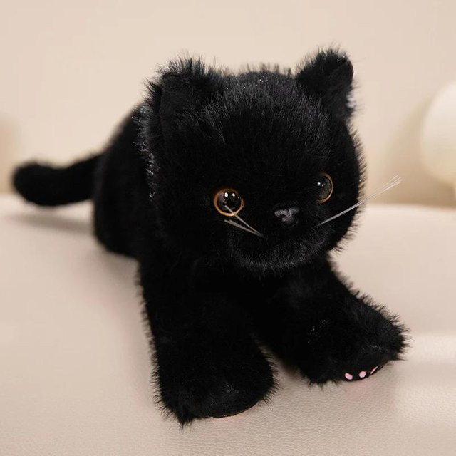 Kidsly Katze Plüsch Spielzeug, schwarz, 40cm - Bild 1