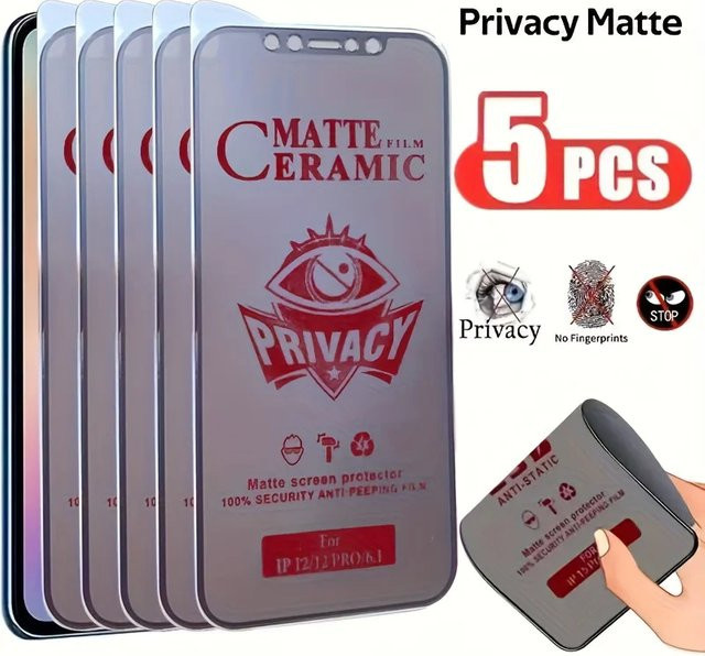 5er Pack Matte Keramik Privatsphäre Schutzfolien für Samsung Galaxy S25 Ultra S24 FE S23 Plus S22 S21 S20 FE weiche Displayfolie - Bild 1
