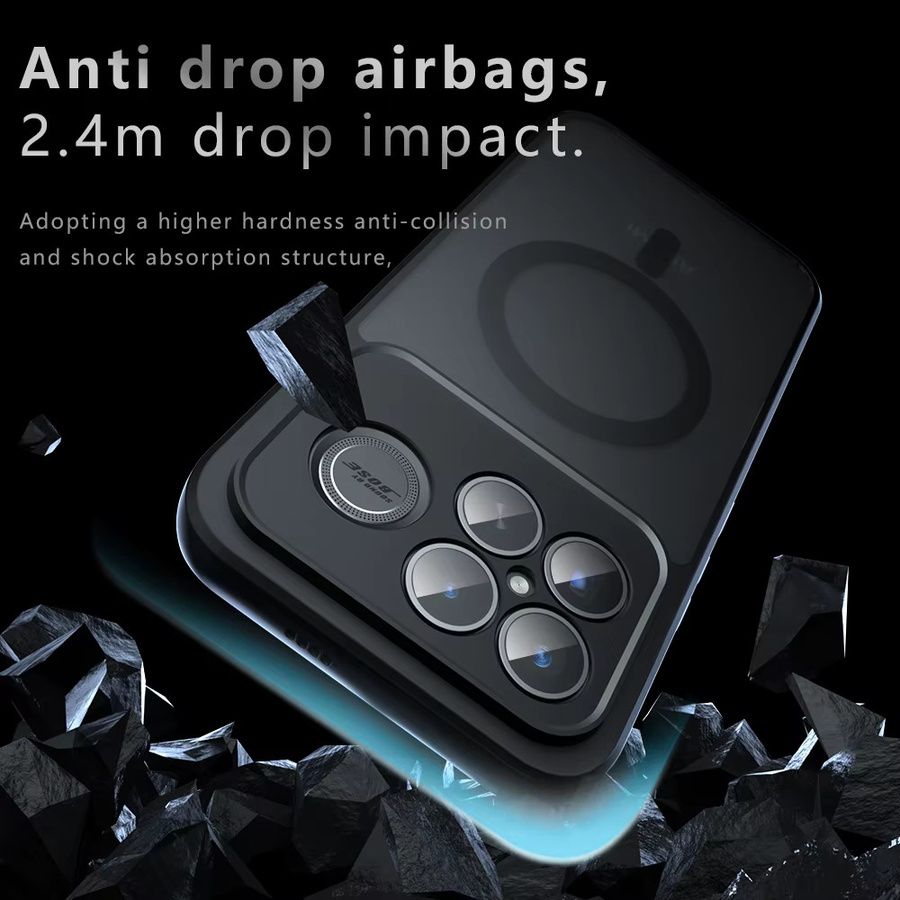 MagSafe Magnetische Drahtlose Lade Hülle für Xiaomi Poco F8 Pro und Poco F8 Ultra 5G, Stoßfeste Rückseite, Transparent oder Schwarz - Bild 2