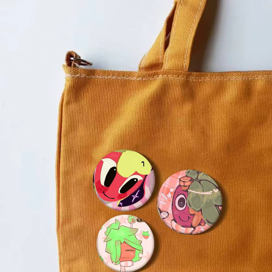 Mesuca Brosche, Emaille-Pin, Cartoon-Stil, rund - Bild 5