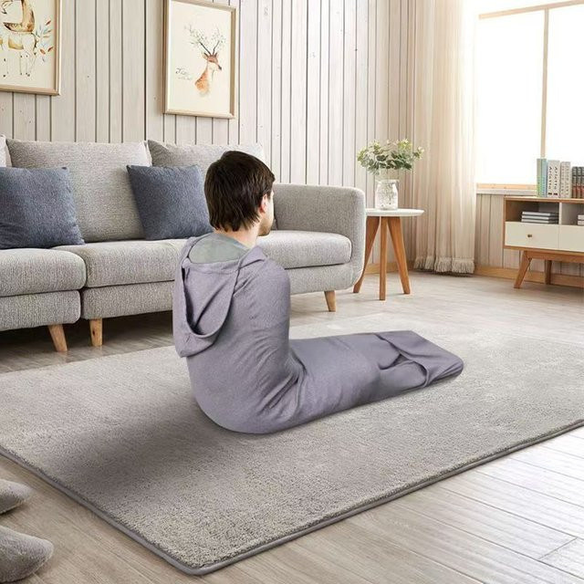 XIFEI Tragbarer Stretch Schlafsack für Camping und Reise, Grau, B/T/H: 140 x 35 cm - Bild 1