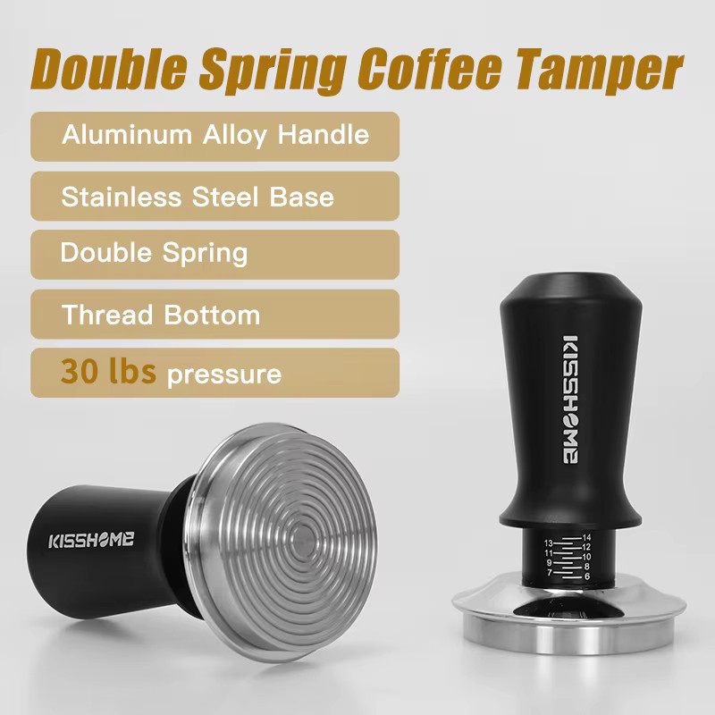 CafeGaGa Kaffee Tamper Distributor Leveler in Schwarz aus Edelstahl für Lelit Anna Anita Siebträger, Durchmesser: 57 mm - Bild 6