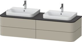 Duravit Waschtischunterschrank Happy D.2 Plus ohne Aufsatz, Farbe Tau Beige matt, B/T/H: 160 x 40,8 x 55 cm - Bild 1