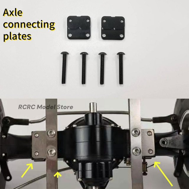 Tamiya Achse Spacer Adapter Shim Verbindungsplatte, Zubehör, 1:14 - Bild 1