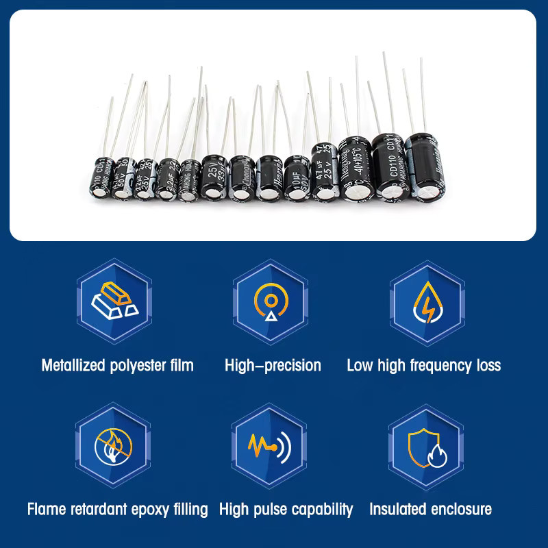 YTDMEN Elektrolytkondensator-Kit mit 12 Werten von 1 uF bis 470 uF, 120 Stück DIP-Aluminium-Elektrolytkondensatoren in Schwarz - Bild 3