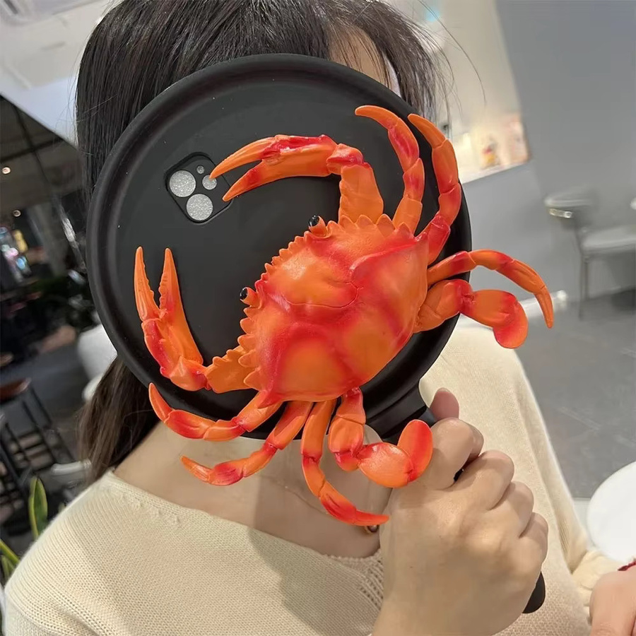 Luxus Handyhülle mit 3D Pan Crab Gaga Parodie Design für iPhone 17 Pro Max, 17Air, 16, 15, 14, 13, 12, 11 Pro Max mit Anti-Fall Schutz Rückseite - Bild 2