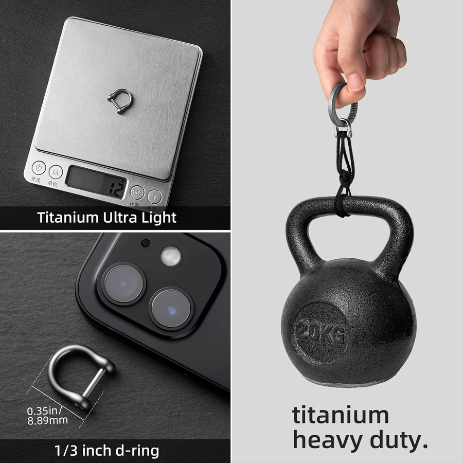 FEGVE Schlüsselanhänger Titan, 9 mm, Unisex - Bild 4