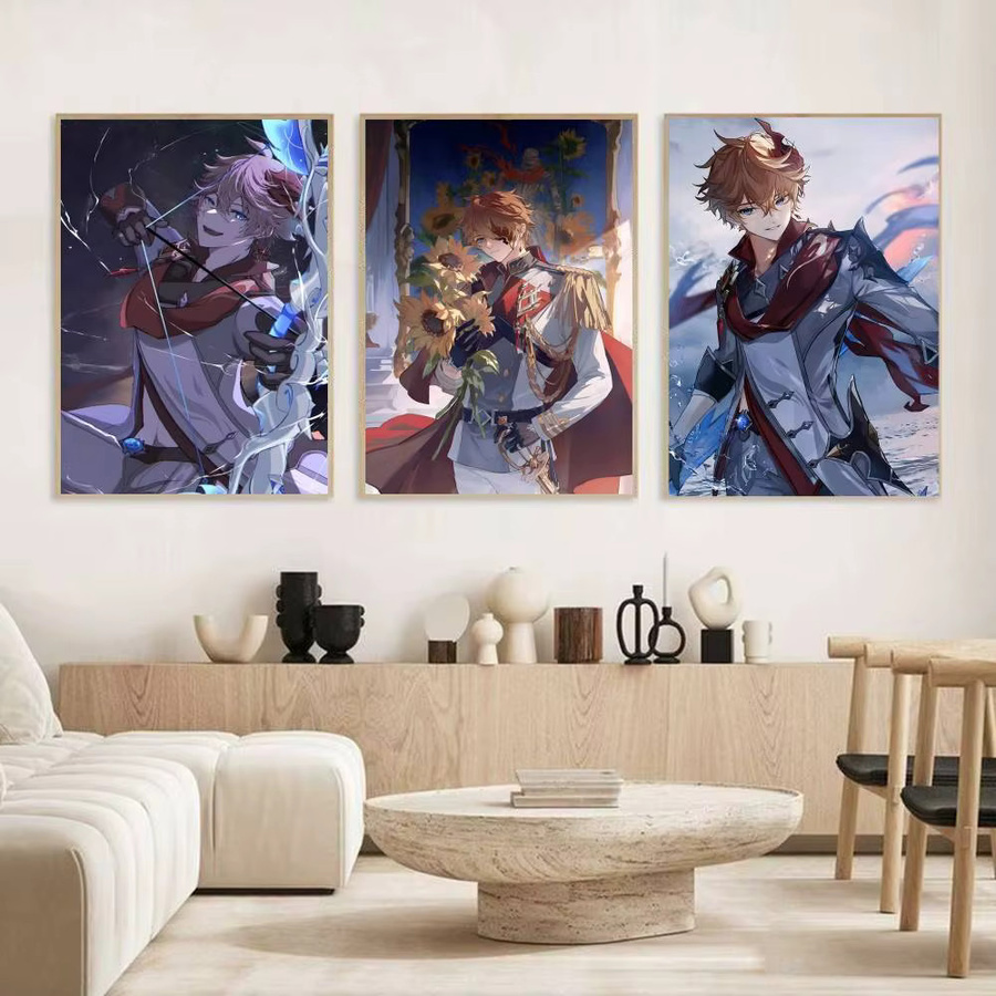 Genshin Impact Tartaglia Poster aus Papier, selbstklebend, Mehrfarbig - Bild 3
